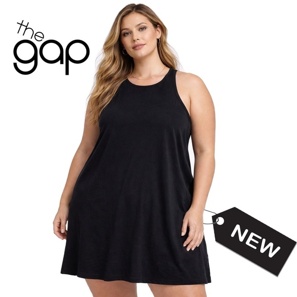 GAP Dresses & Skirts - NWT Gap Sleeveless Transitional Flattering Racerback Knit Dress Black XXL 18